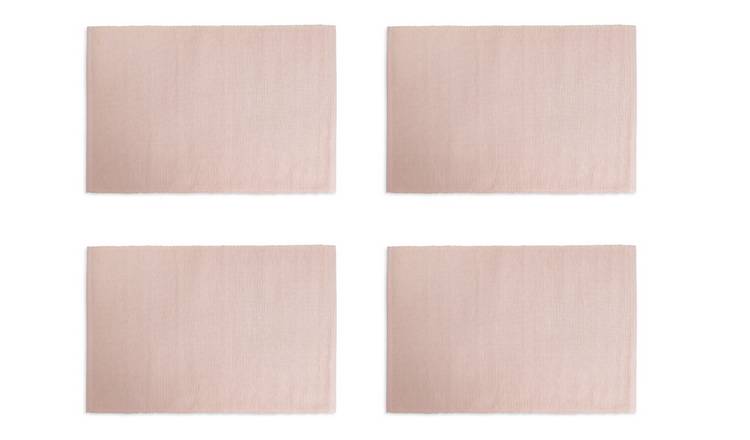 Habitat Ribbed Set of 4 Placemats - Blush