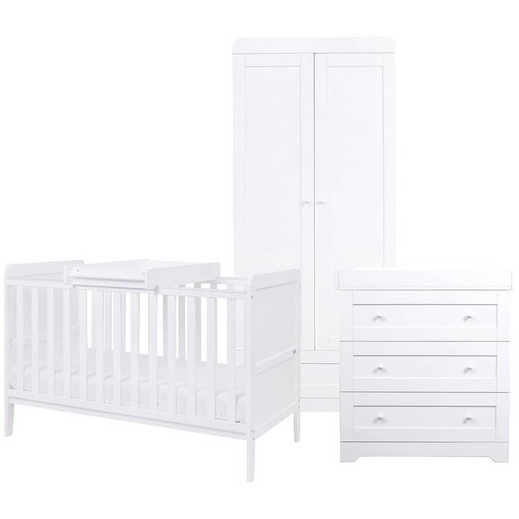 Tutti Bambini Rio Cot Bed Nursery Furniture Set - White 0