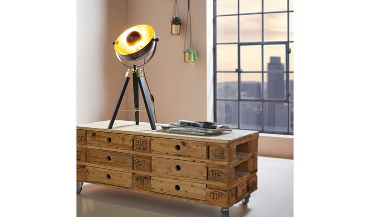 EGLO Covaleda Steel Tripod Table Lamp - Black