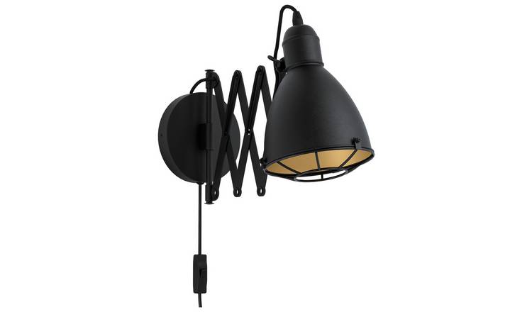 EGLO Treuburley Steel Wall Light - Black & Brass