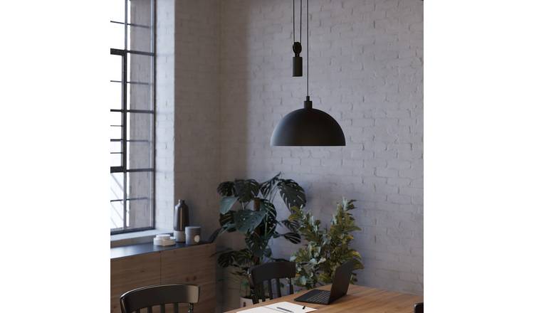 EGLO Winkworth Steel Pendant Light - Black