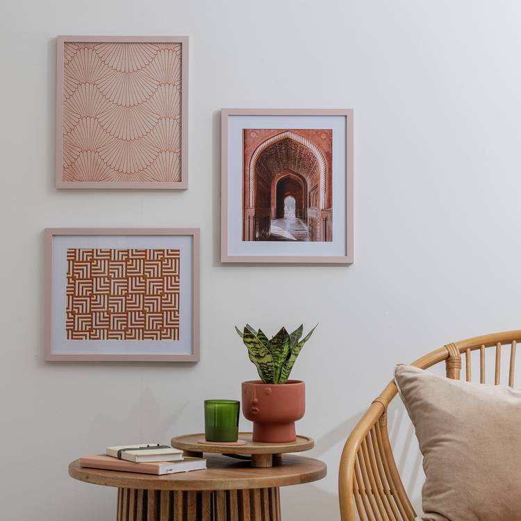 Habitat 3 Pack Pink Wooden Picture Frames - 8x10" 0