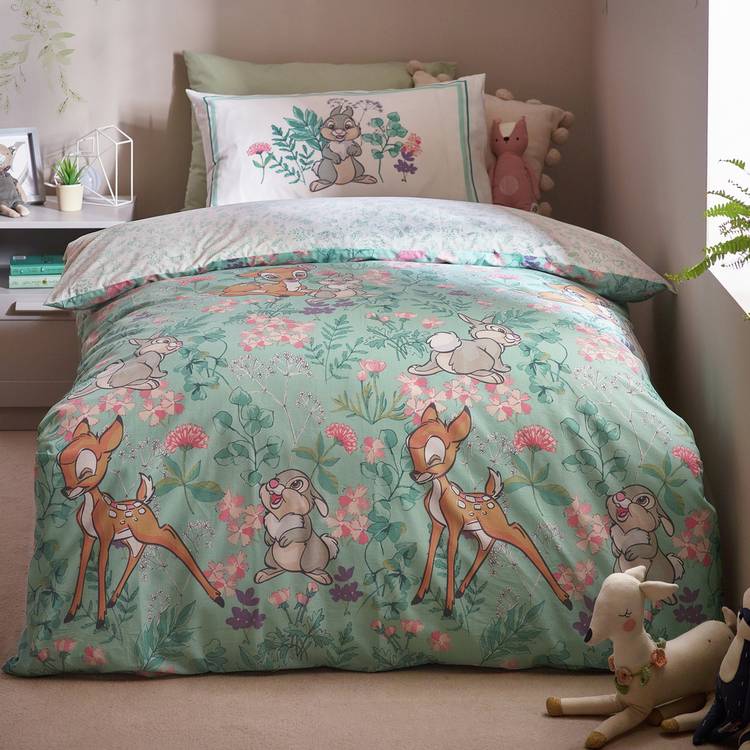 Disney Bambi Cotton Printed Floral Kids Bedding Set - Single 0