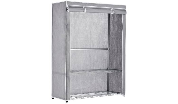 Extendable wardrobe best sale rail argos