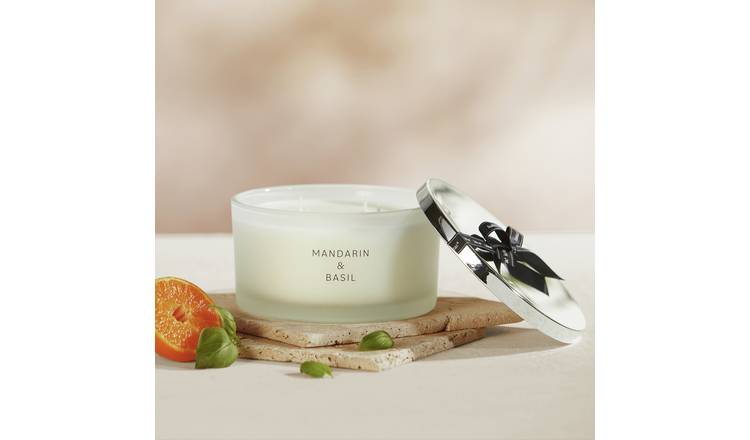 Habitat XL Candle with Lid - Mandarin & Basil