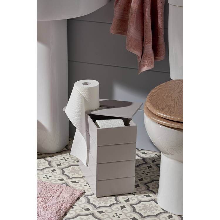 Argos Home Tongue and Groove Toilet Roll Holder - Grey 0