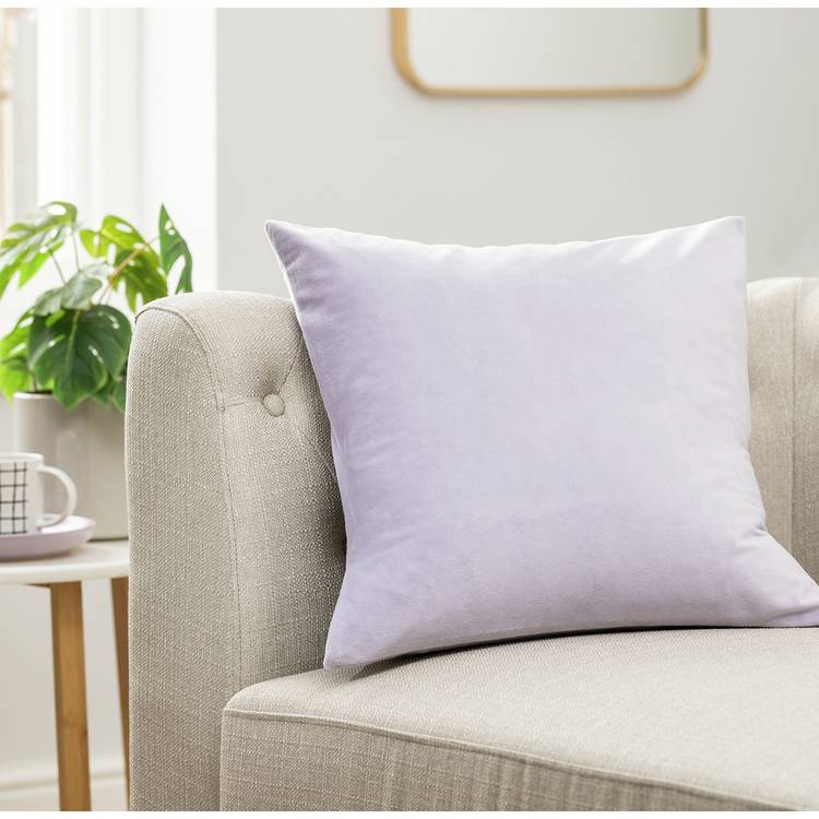 Habitat Velvet Cushion Cover - 2 Pack - Lilac - 43x43cm 0