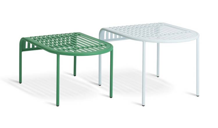 Habitat 60 Lucinda Metal Nesting Garden Tables -Blue & Green