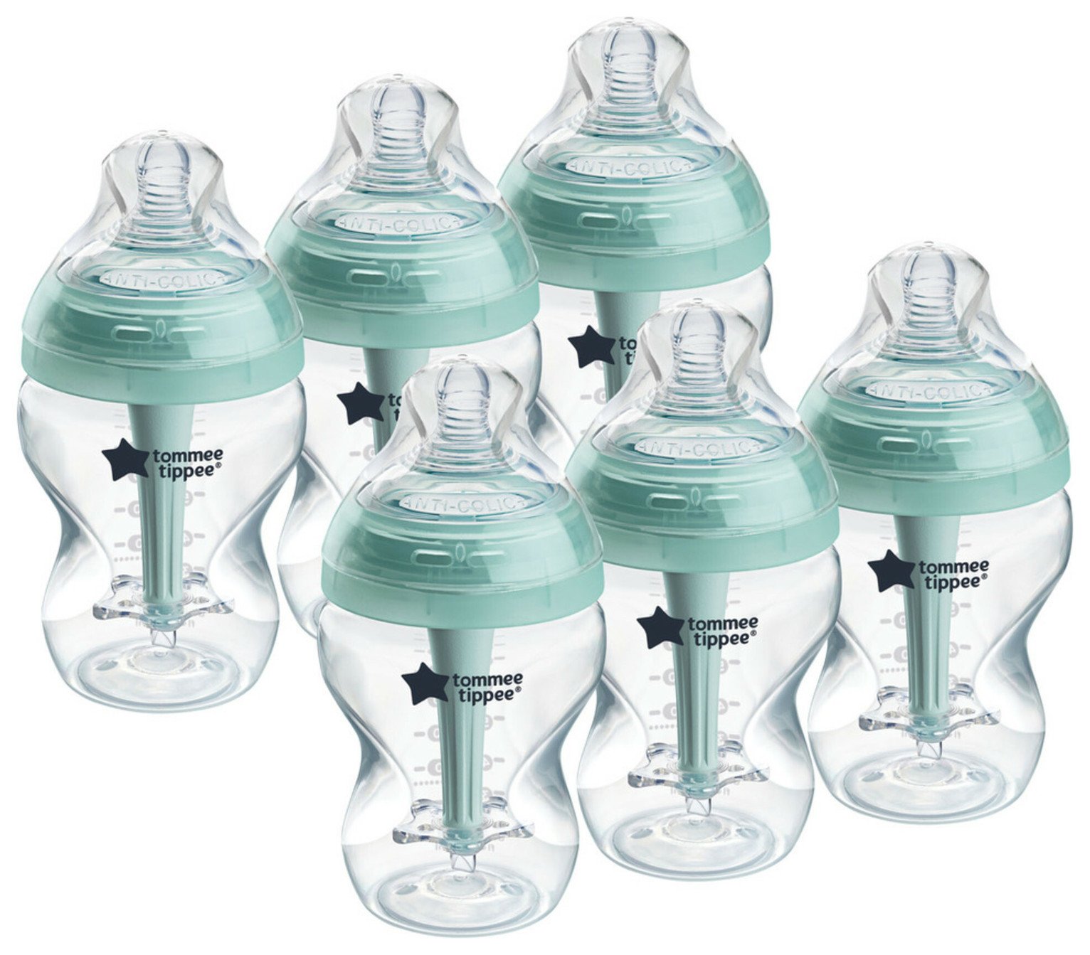 Tommee Tippee Advanced Anti-Colic Baby Bottle Pack of 6