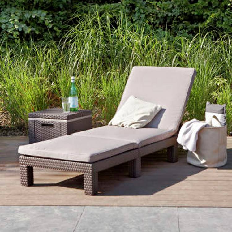 Keter Daytona Rattan Effect Sun Lounger - Brown 0