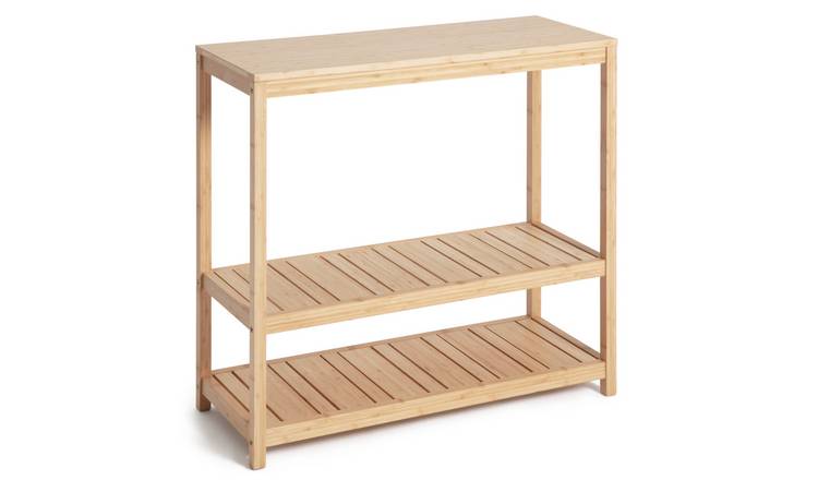 Faux bamboo deals console table