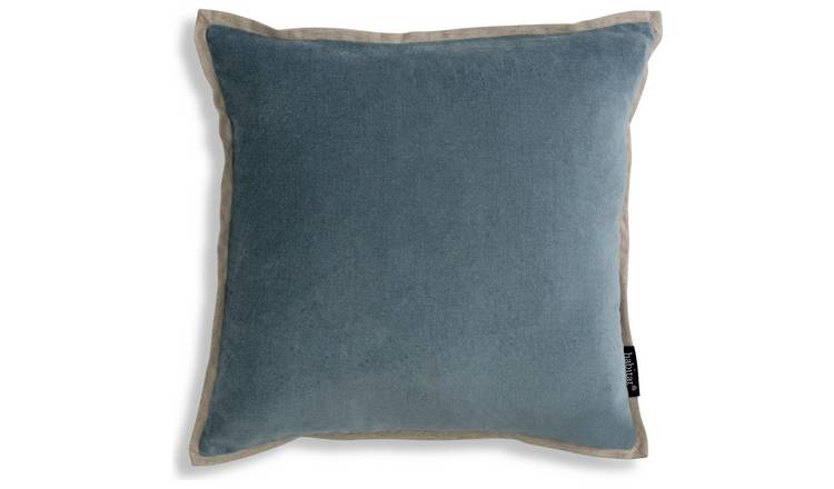 Buy Habitat Cotton Velvet Cushion Blue 43x43cm Cushions Argos