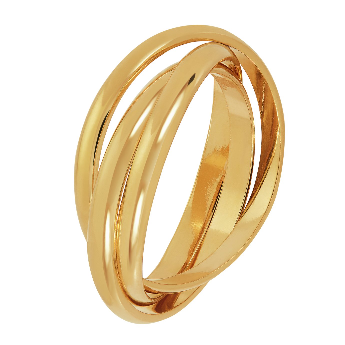 Revere 9ct Gold Plated Sterling Silver Three Band Ring Review