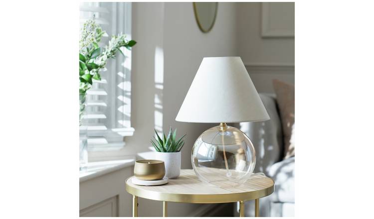 Argos Home Ombre 35cm Glass Table Lamp - Champagne