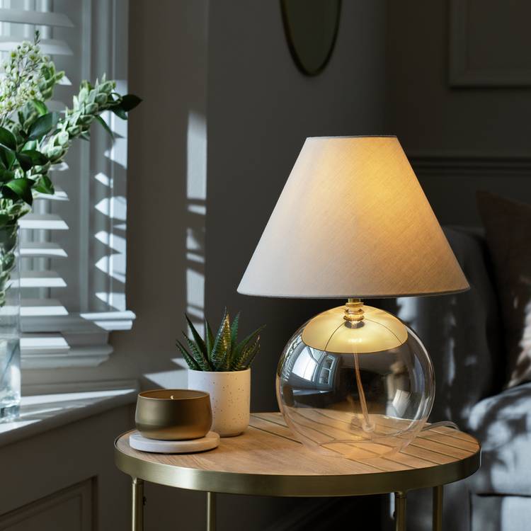 Argos Home Ombre 35cm Glass Table Lamp - Champagne 0