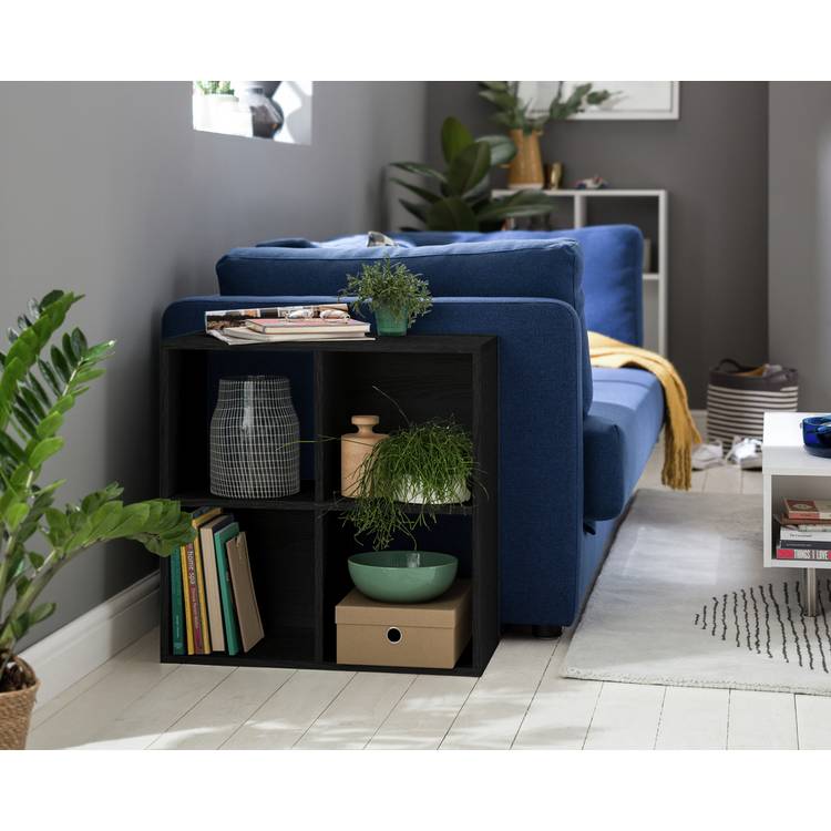 Argos Home Squares 4 Cube Storage Unit - Black 0