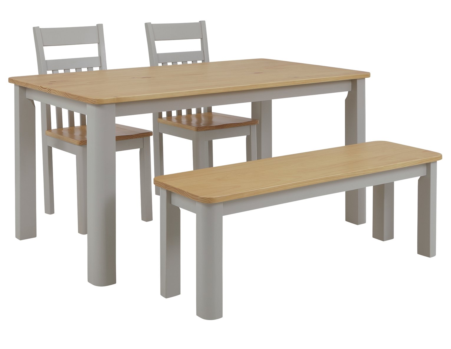 Argos Home Bournemouth Wood Table, 2 Two Tone Chairs & Bench Review