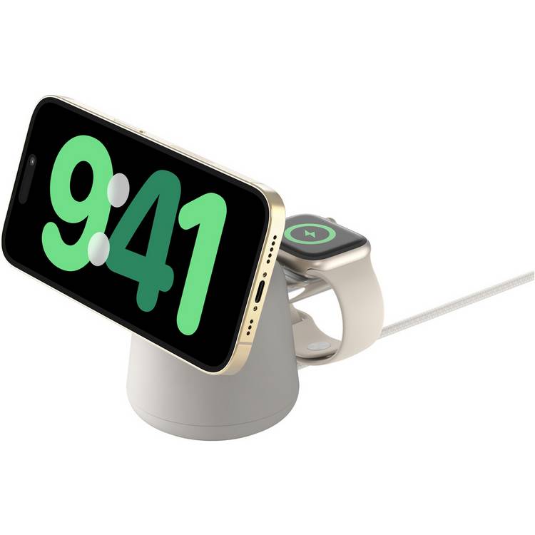 Belkin 2 in 1 MagSafe Wireless Charger Stand 15W - Sand 0
