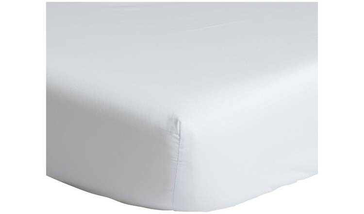 Home Essentials Soft Touch White Fitted Sheet - King size