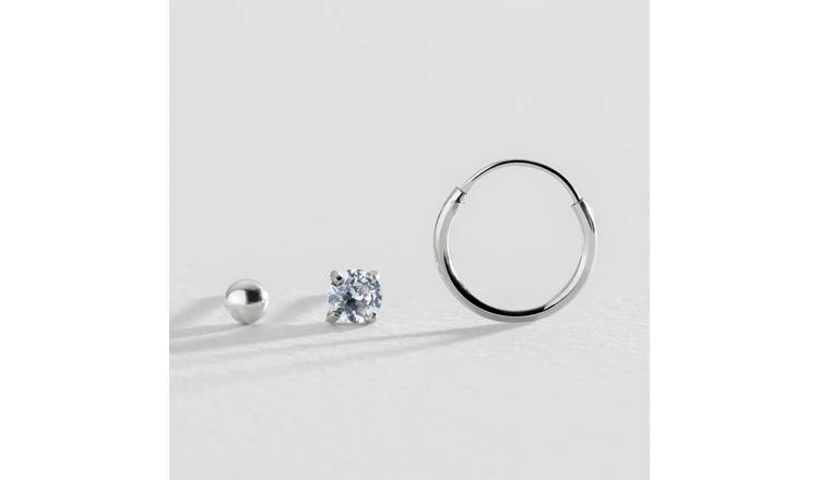 Argos silver ball on sale studs