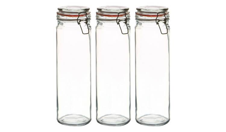 Argon Tableware Glass Spaghetti Jars - Pack of 6