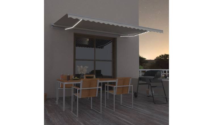 Walplus Electric Polyester Retractable Awning - Cream - 500x350 cm