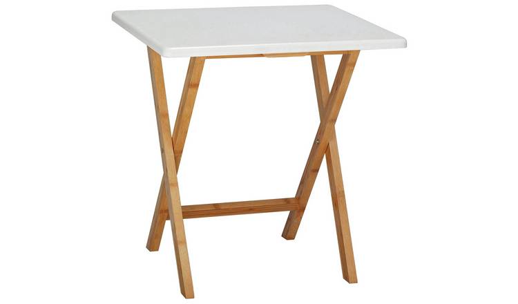Buy Habitat Drew Folding Bamboo 2 Seater Table White Dining Tables Habitat
