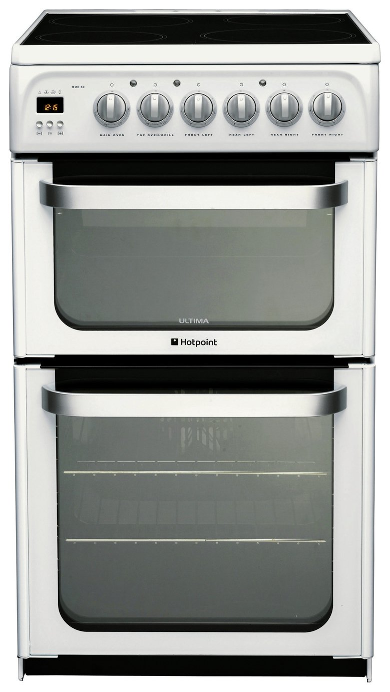 Hotpoint HUE53P Double Electric Cooker - White