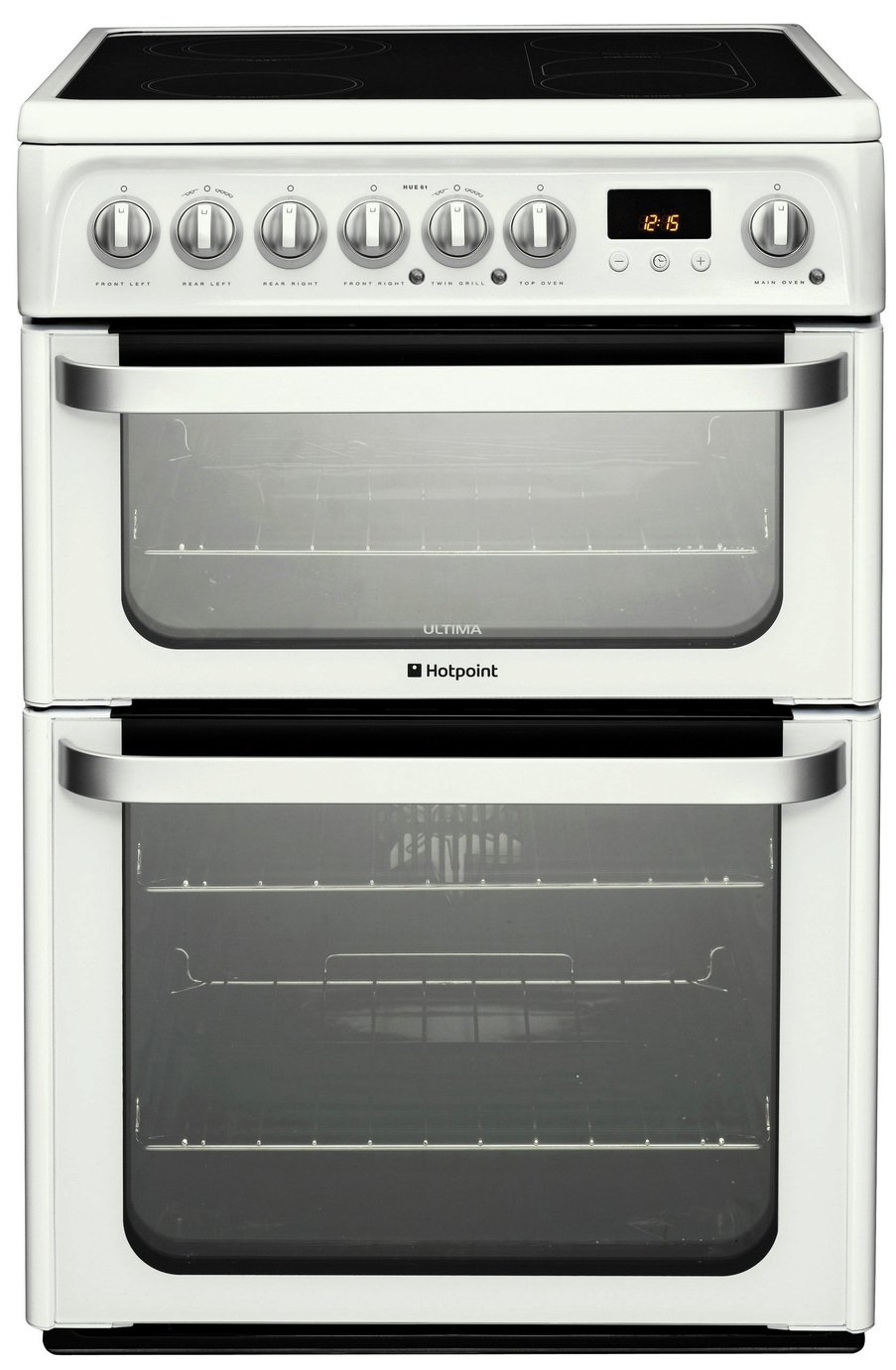 white double oven electric cooker