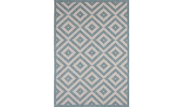 The Rugs Aqua Ecology Outdoor Indoor Diamond Patio Rug - 160 x 230cm