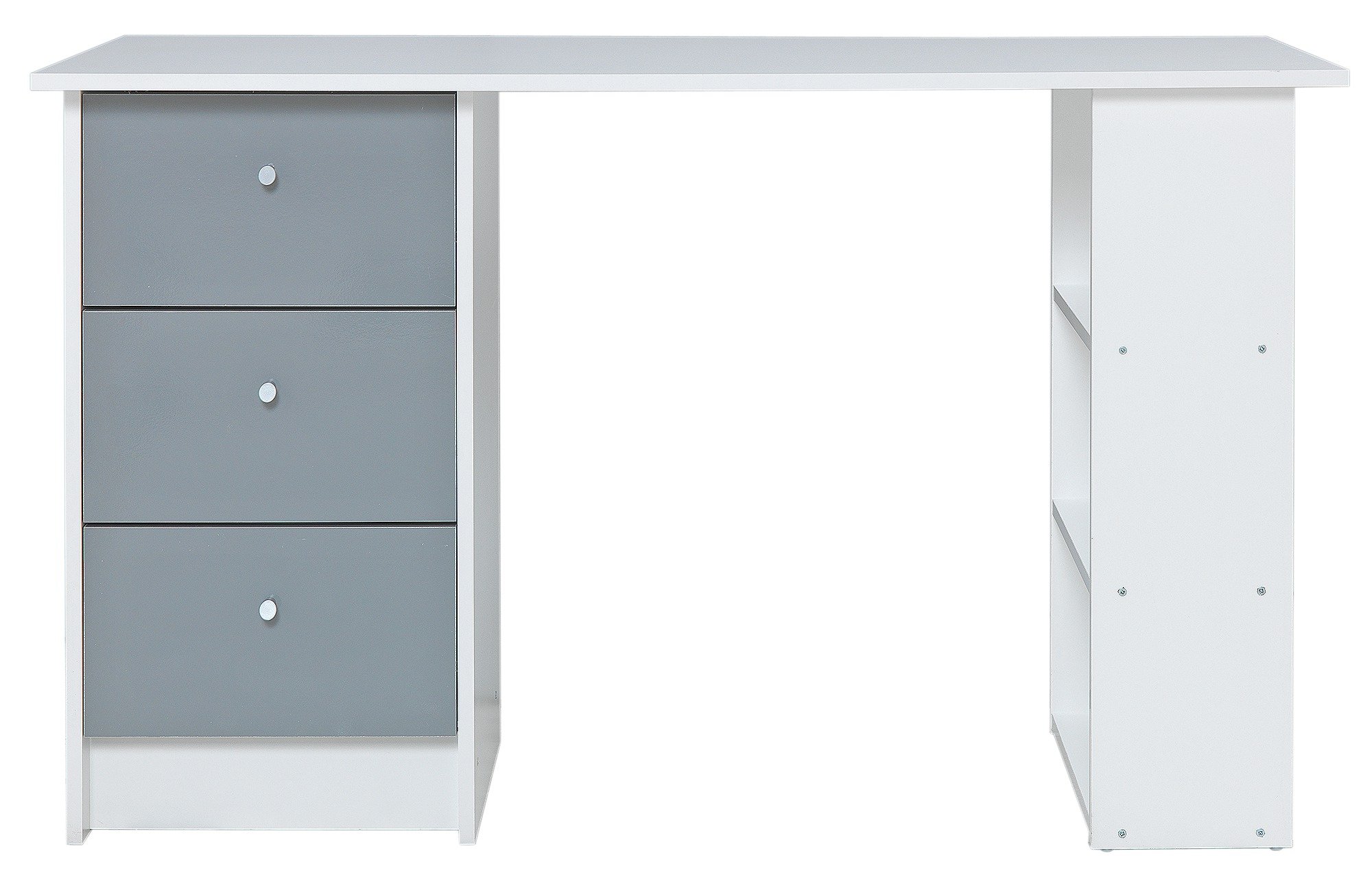 Argos Home Malibu Grey Gloss 3 Drawer Desk