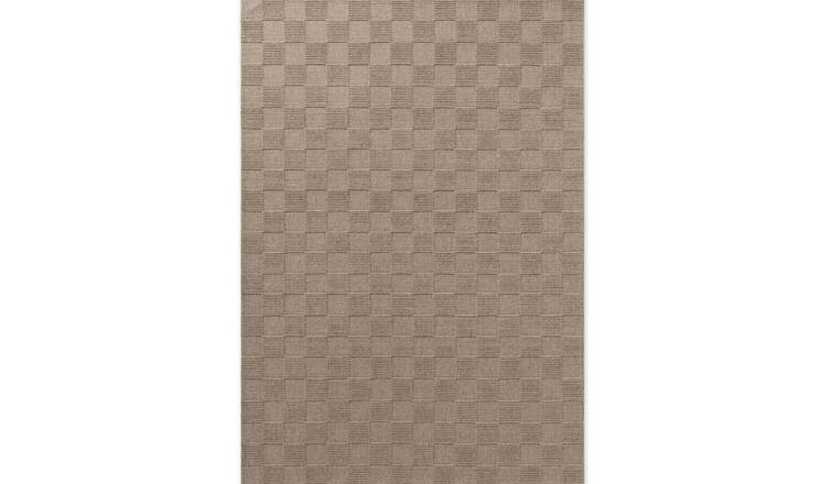 Hanse Home Beige Scala Geometric Checkered Rug - 160 x 230cm