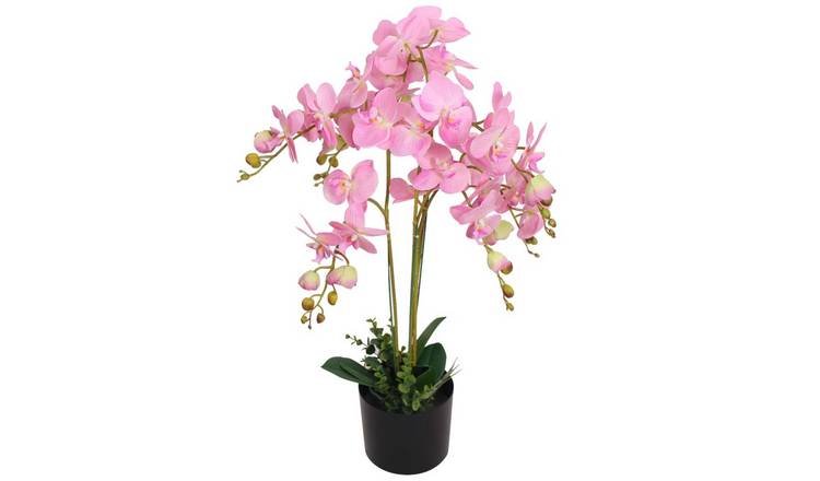 Walplus Artificial Orchid Plant with Pot - Pink - 75 cm