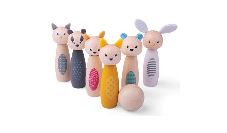 Bigjigs Toys Woodland Animal Skittles - 2 Years +