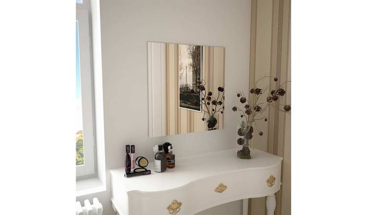 Walplus Square Glass Wall Mirror - Silver - 60 x 60 cm