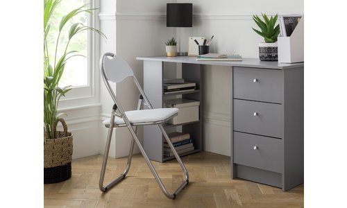 Padded faux leather folding office chair discount