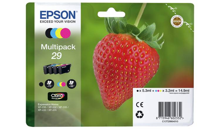 Epson 29 Strawberry Ink Cartridges - Black & Colour
