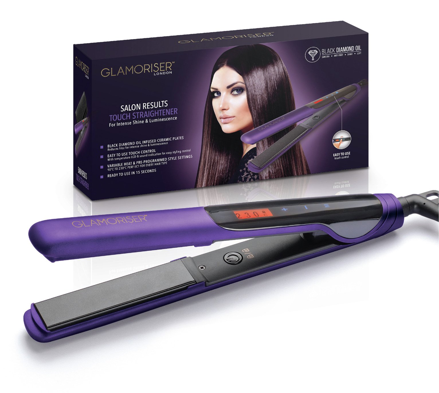 Glamoriser GLA023 Salon Results Touch Hair Straightener