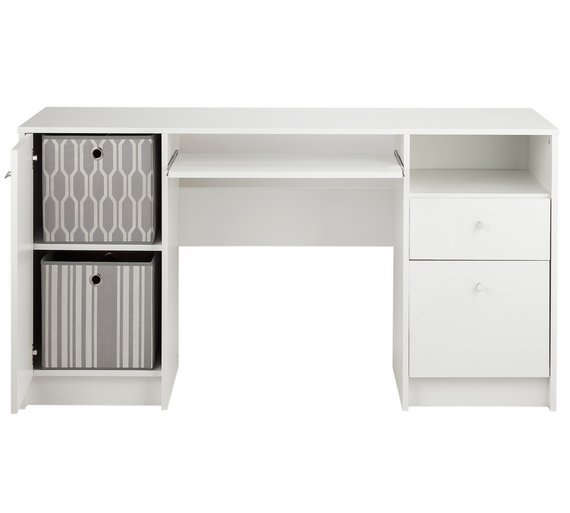 Argos Home Calgary 2 Drawer Pedestal Office Desk - White