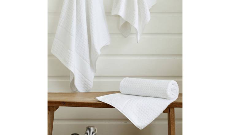 Deyongs Mosley Textured Cotton Bath Towel - White