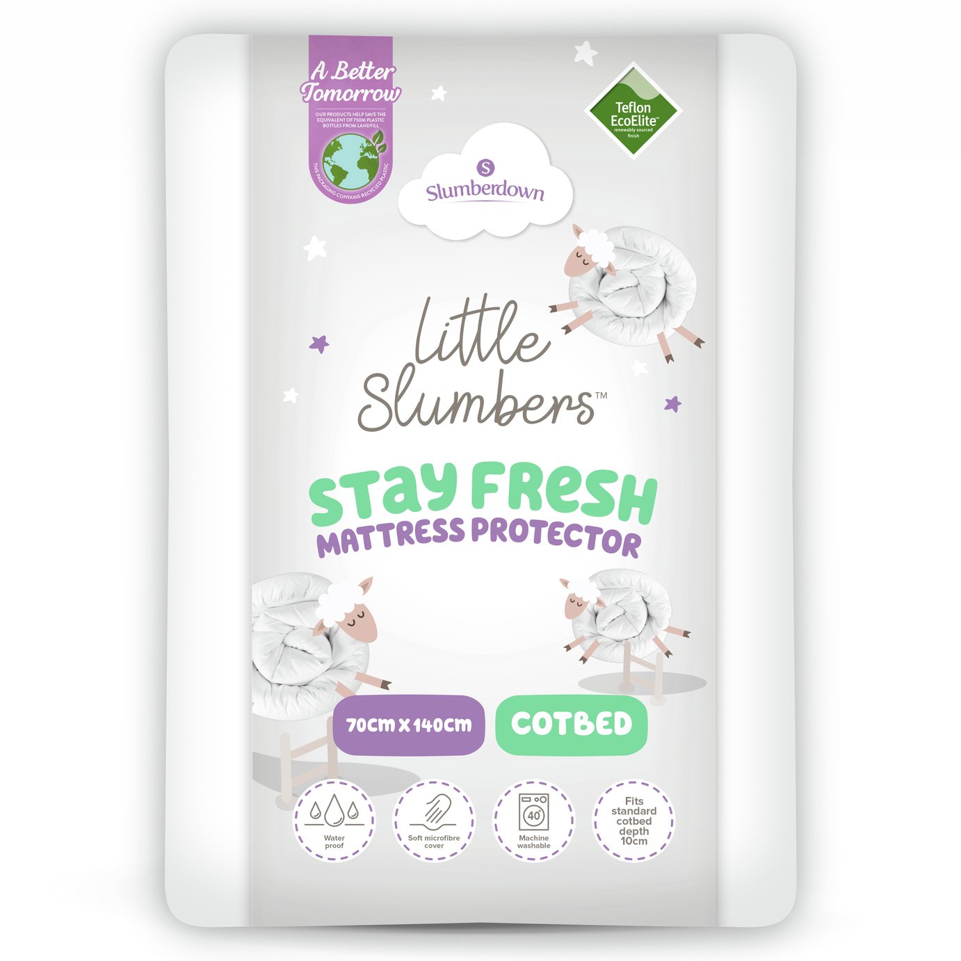 Slumberdown Teflon Kids Mattress Protector - Cot Bed