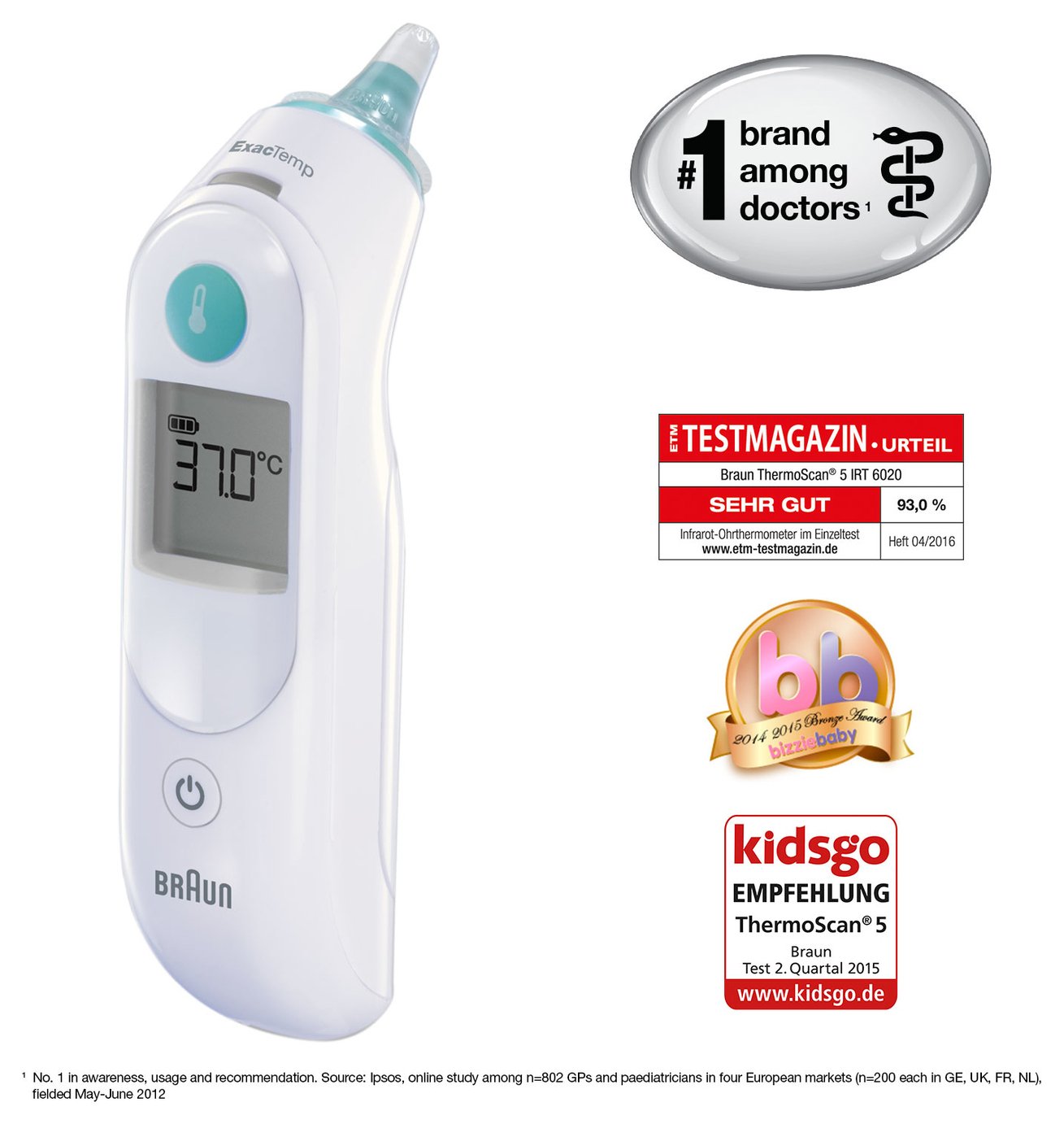 Braun ThermoScan 5 Thermometer with Free lens Filters Reviews