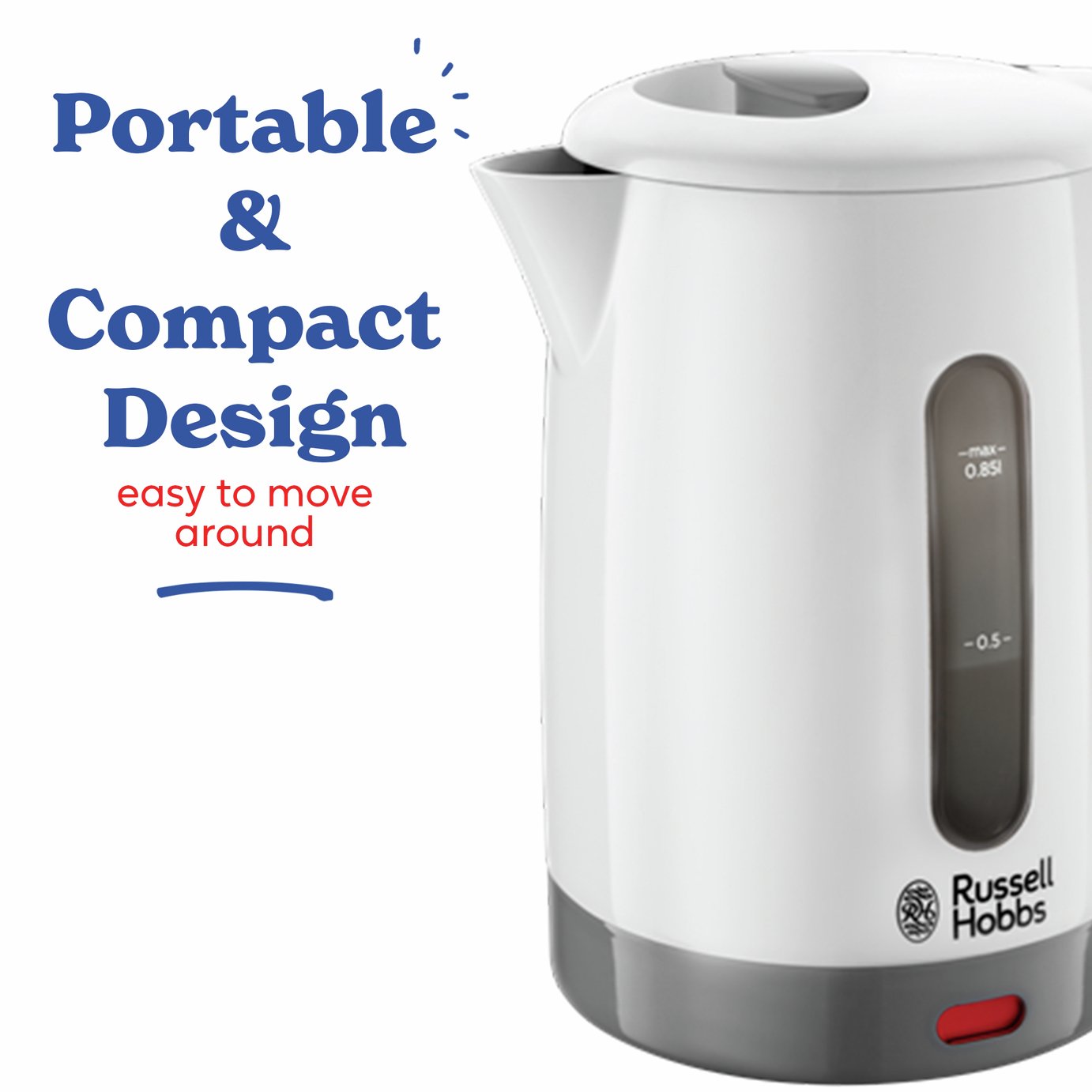 Buy Russell Hobbs 23840 Lightweight Travel Kettle - White | Kettles
