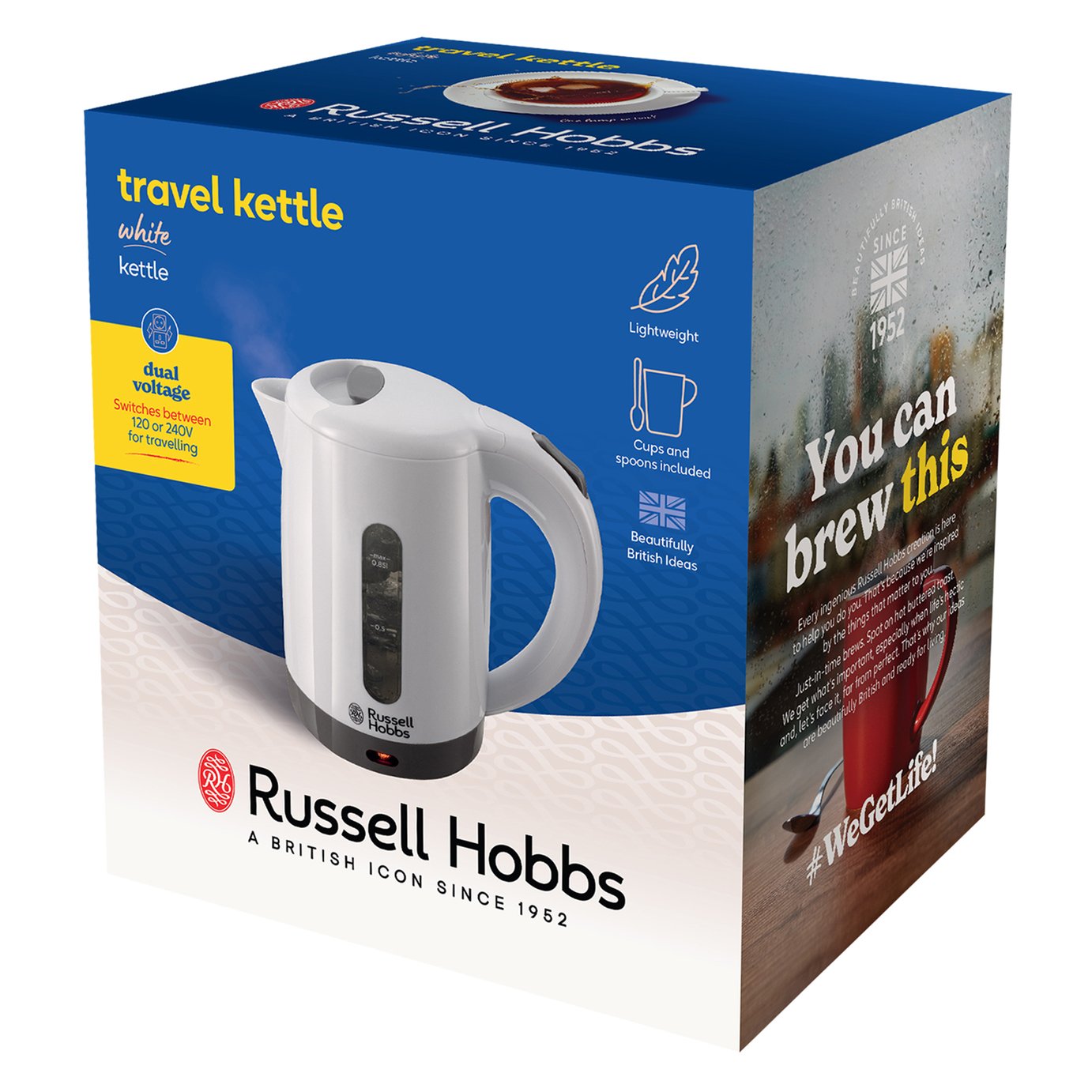 Buy Russell Hobbs 23840 Lightweight Travel Kettle - White | Kettles