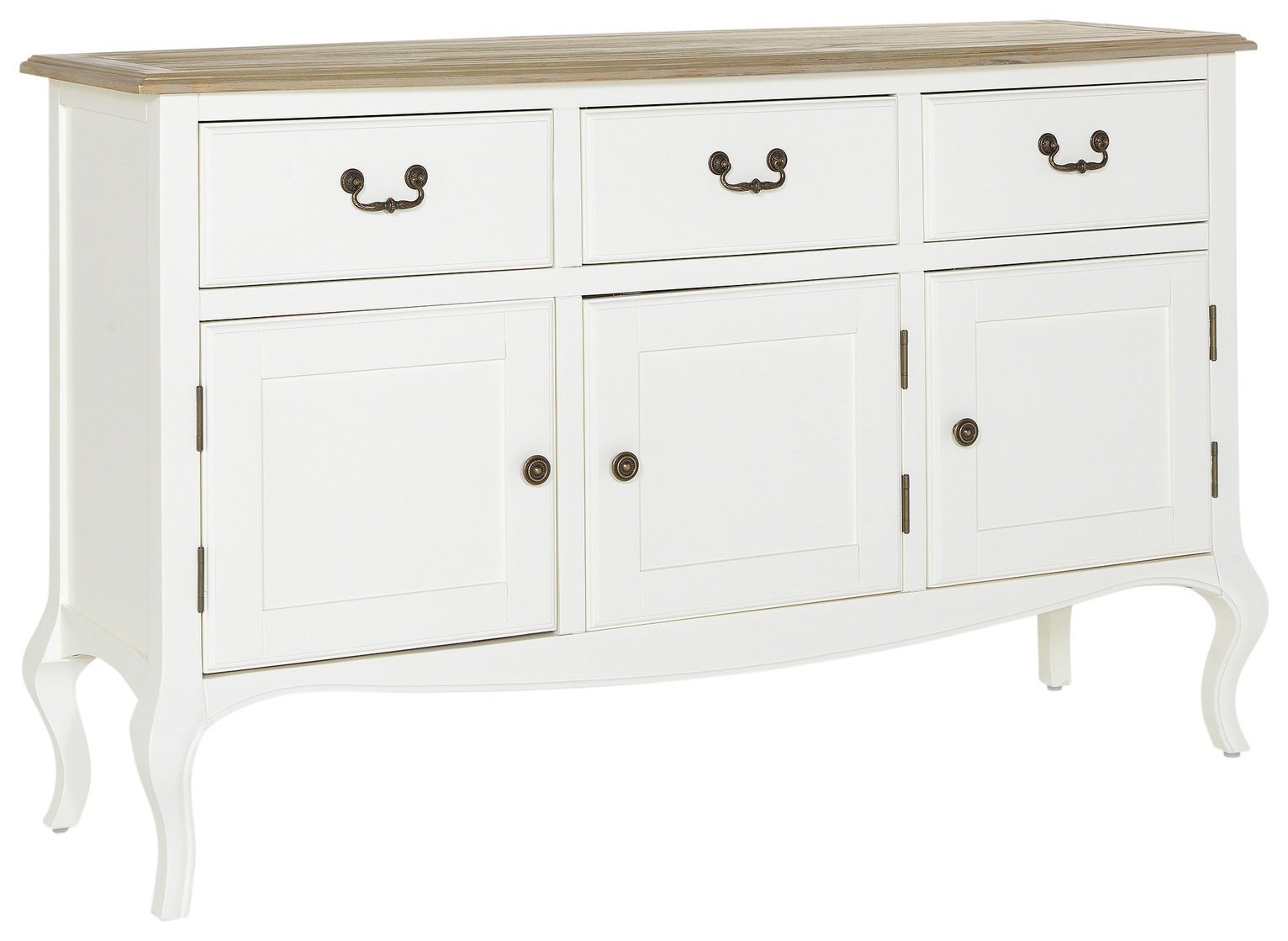 Argos Home Harper 3 Door 3 Drawer Solid Wood Sideboard