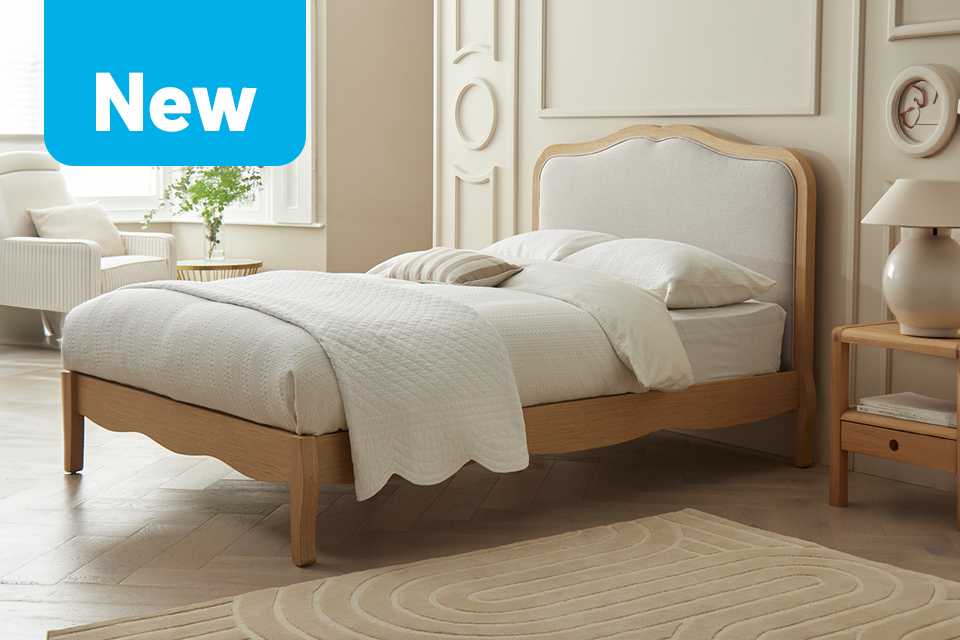 New in beds. Includes Beds, mattresses, headboards and more.