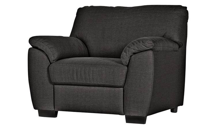 Buy Argos Home Milano Fabric Armchair - Charcoal | Armchairs and chairs