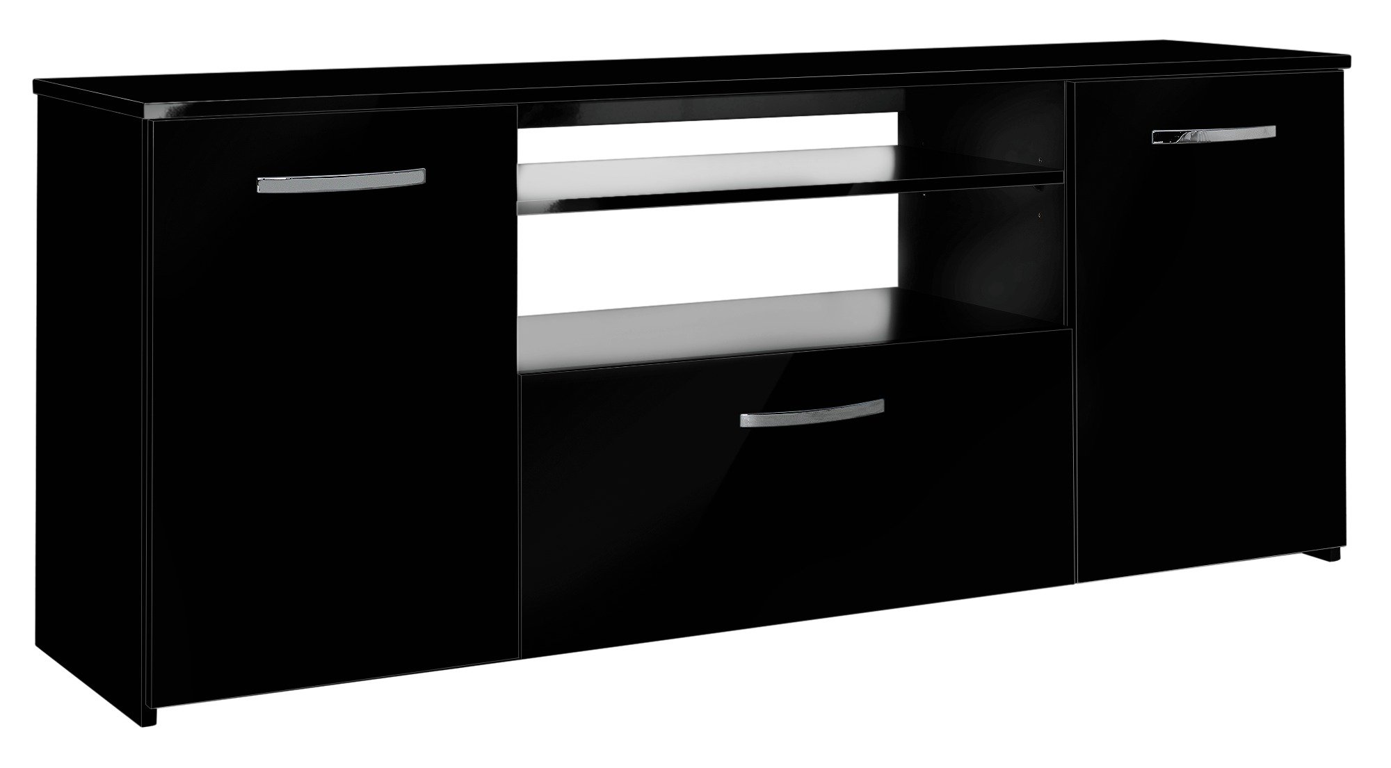 Argos Home Hayward 2 Door 1 Drawer Low Sideboard - Black