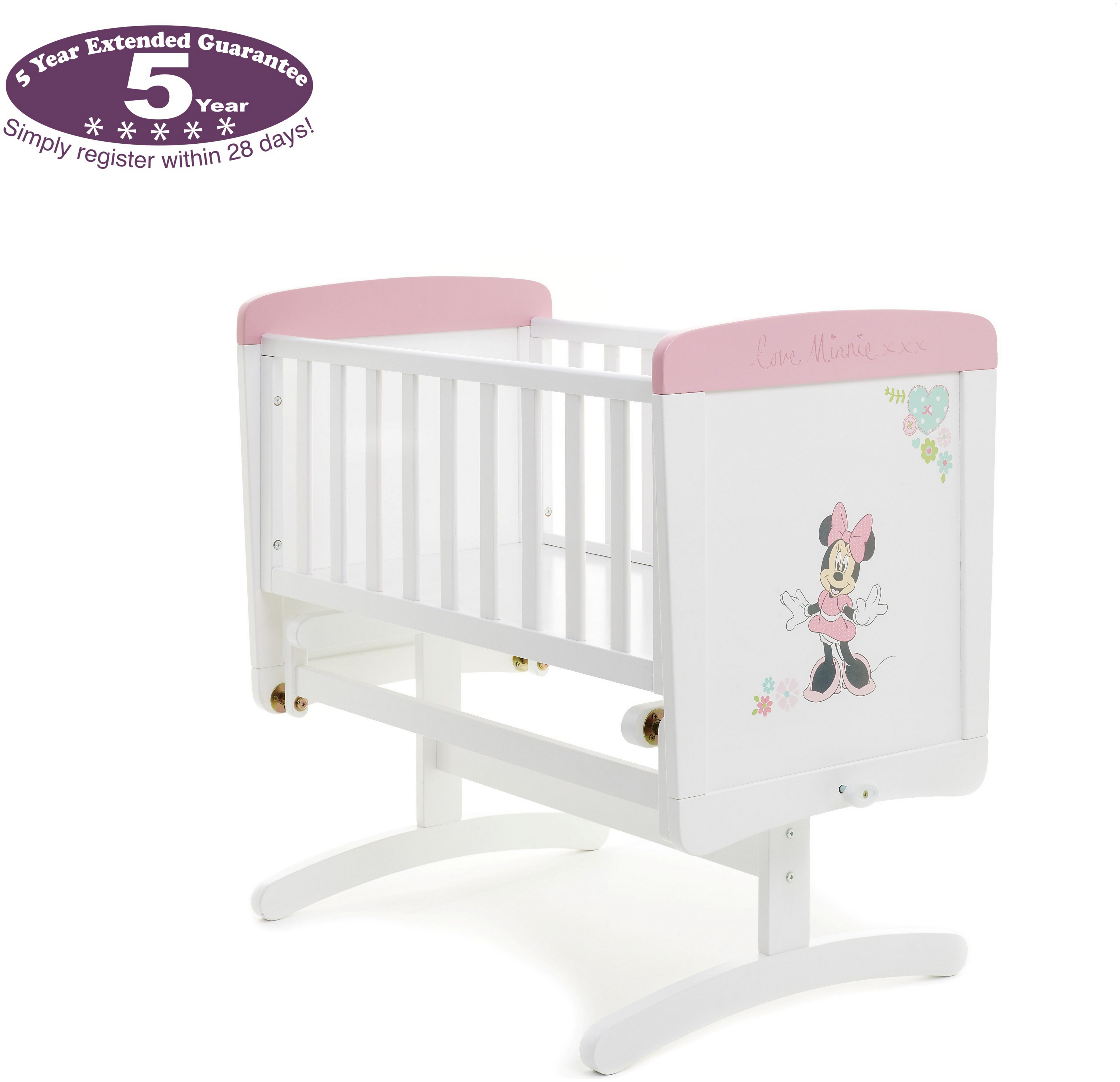 Disney Minnie Gliding Crib & Mattress