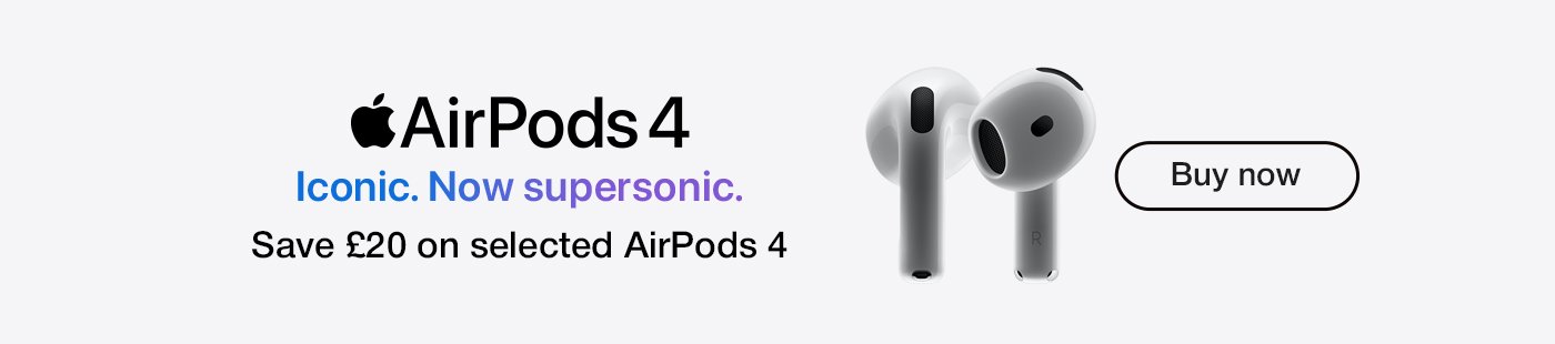 Apple AirPods 4. Iconic. Now supersonic. Save £20 on selected AirPods 4. Buy now.